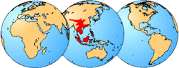distribution of living members of the family Megophryidae